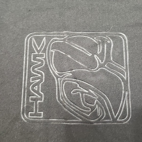 Vintage Hawk Shirt Mens XL Black Y2K Pullover Long Sleeve Skateboarding Raglan - Picture 3 of 10